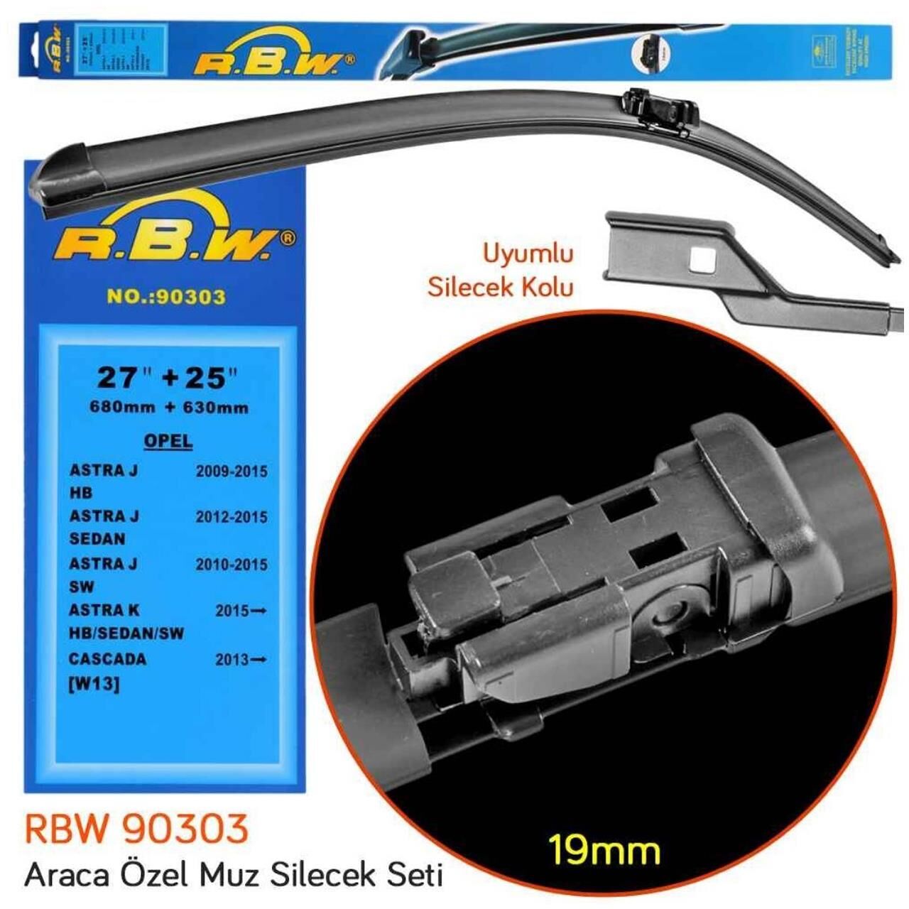Opel Astra J Ön Silecek Takımı Rbw Marka
