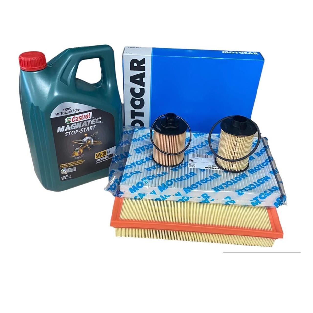 Opel Astra H 1.3 Dizel Periyodik Bakım Filtre Seti-Castrol 10/40 4 LT (Yağ Filtresi Ufi Tipi) Motocar Marka
